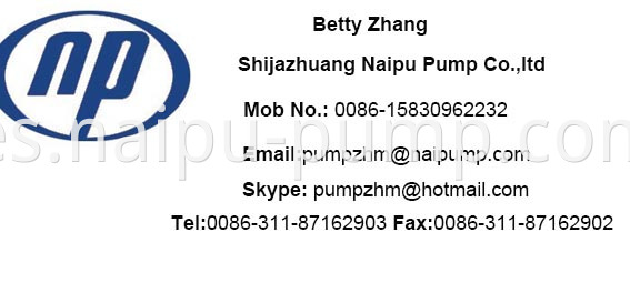 contact info AH slurry pump